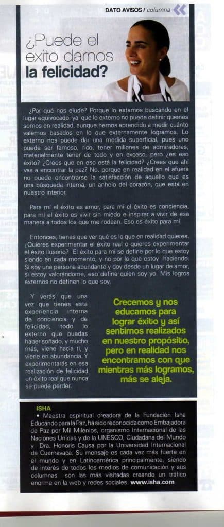Revista Dato Aviso, Chile ¿Puede el éxito darnos felicidad? Mayo 2012