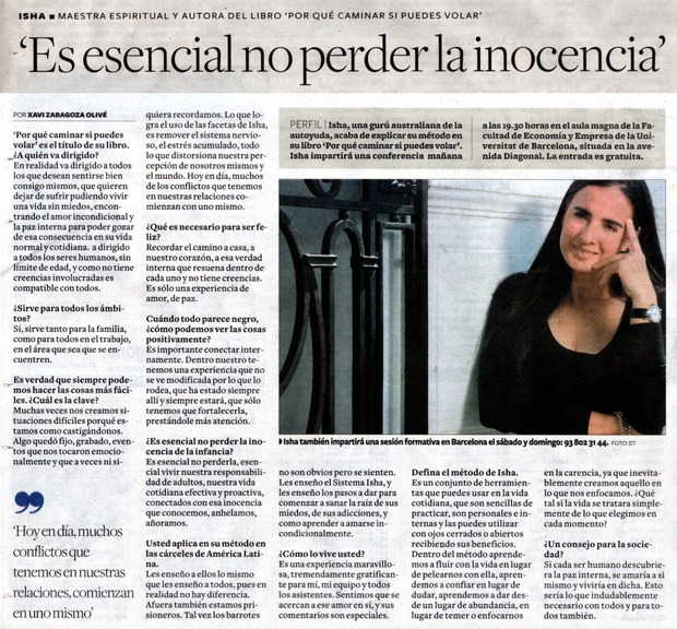 Es esencial no perder la inocencia. Abril 2010