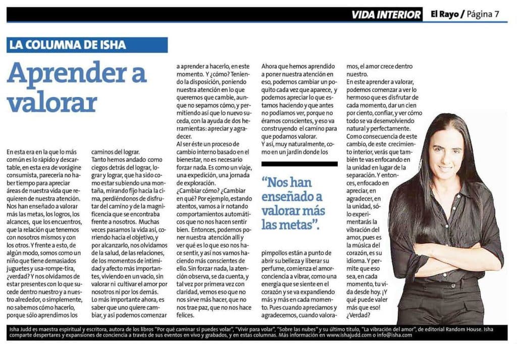 “Aprender a valorar”