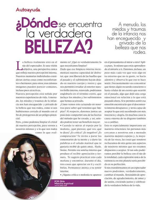 ¿Dónde se encuentra la verdadera belleza?