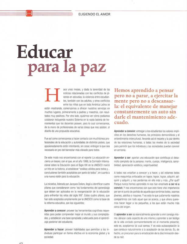 Educar para la paz