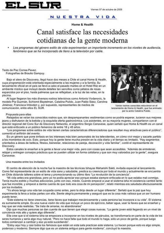 Diario El Sur, Chile