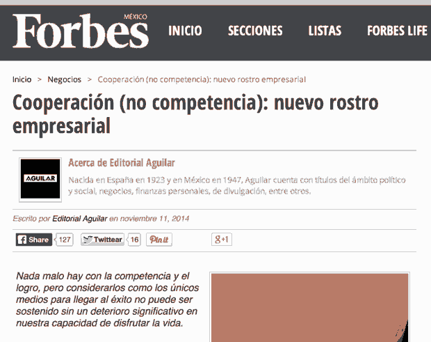 Cooperación (no competencia): nuevo rostro empresarial