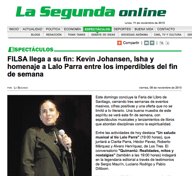 Diario La Segunda, Chile
