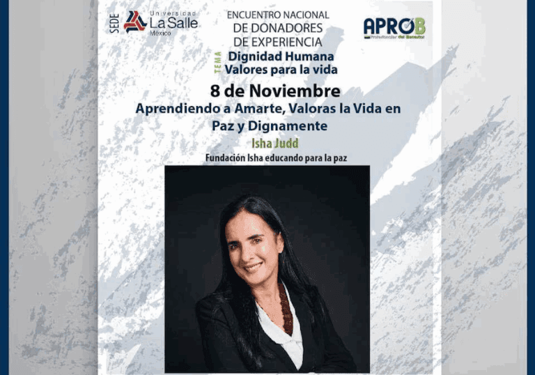 https://youtu.be/qnKR95LVzfM Hola, soy Isha Judd y estoy muy feliz de haber sido invitada a hablar en este encuentro de donadores de experiencia. Voy a estar hablándoles sobre los valores humanos, sob