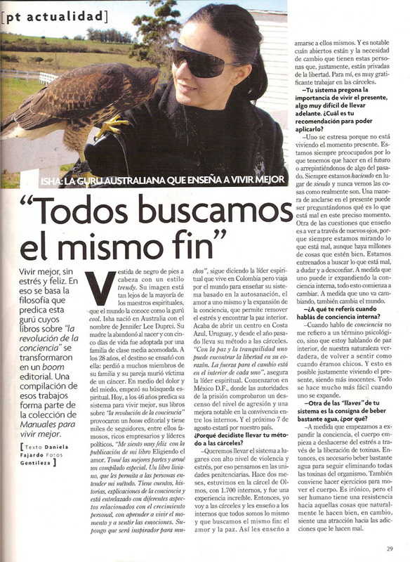 Revista Para Ti, Paraguay “Todos buscamos el mismo fin” Agosto 2008