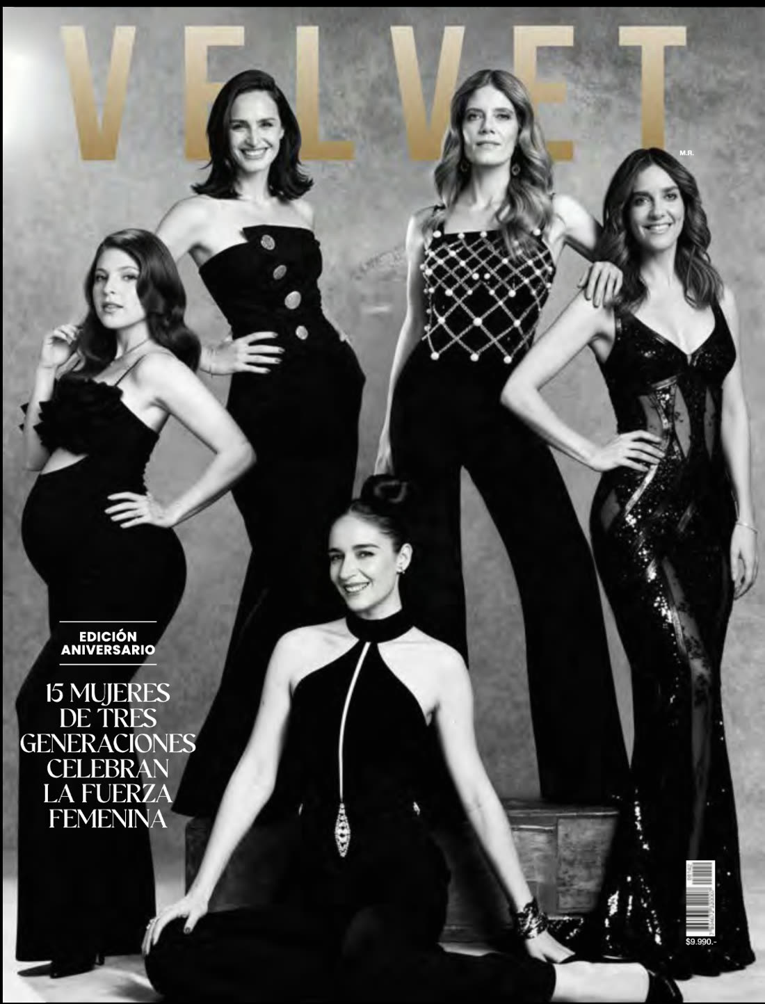 Cover of the anniversary issue of Velvet magazine, Chile, October and November 2025.
